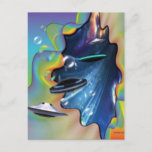 Space visitors postcard