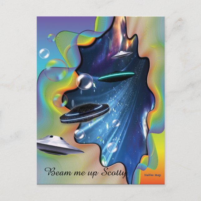 Space visitors postcard (Front)