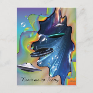 Space visitors postcard