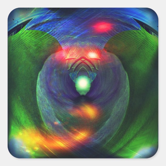 Space Wars / Bird of Prey Abstract Stickers (Front)