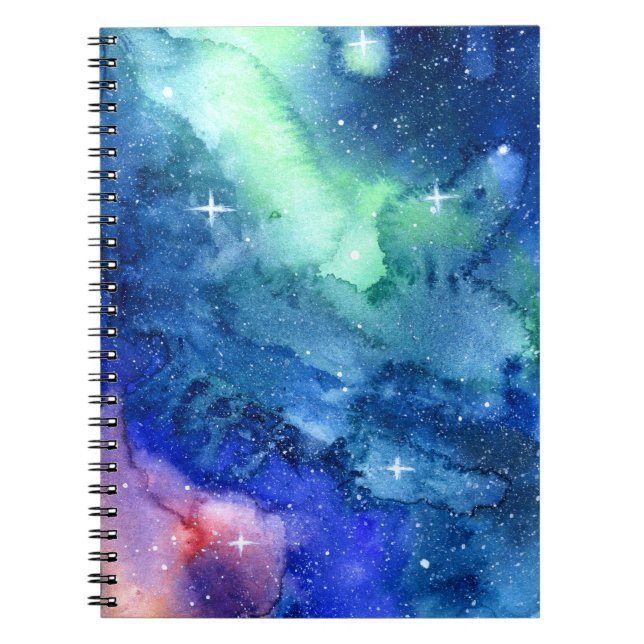 Space Watercolor Art Notebook (Front)