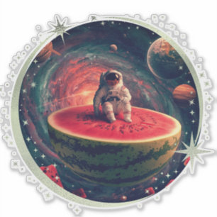 Space Watermelon Astronaut