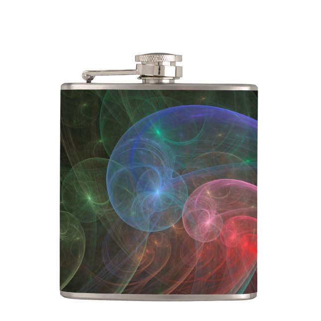 Space Wave Hip Flask (Front)