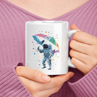 Space Weather Abstract Astronaut Star Storm Coffee Mug