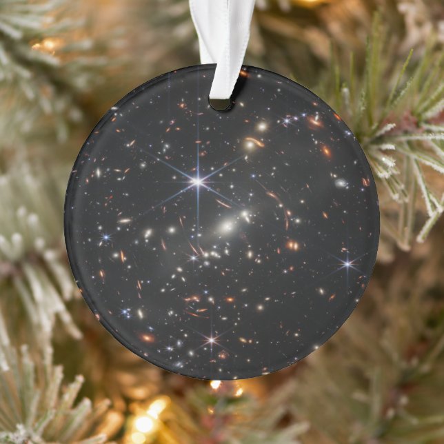 Space Webb First Deep Field, Galaxies Universe  Ornament (Tree)