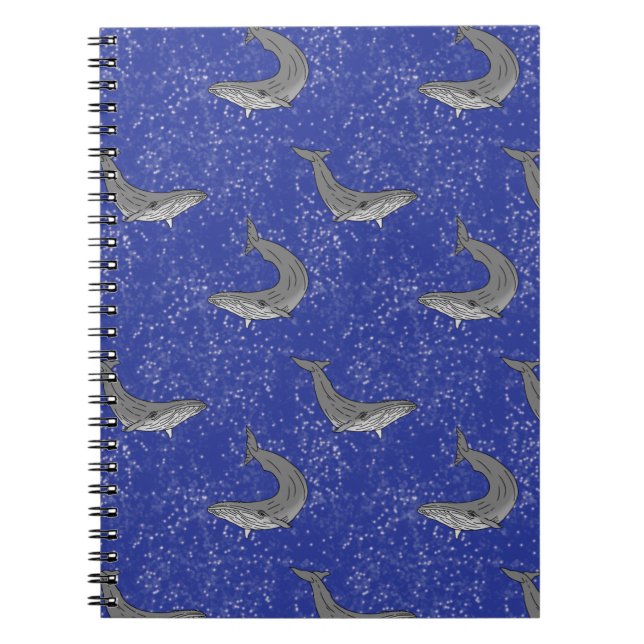 Space Whales Notebook Starry Sky Art Whale Journal (Front)