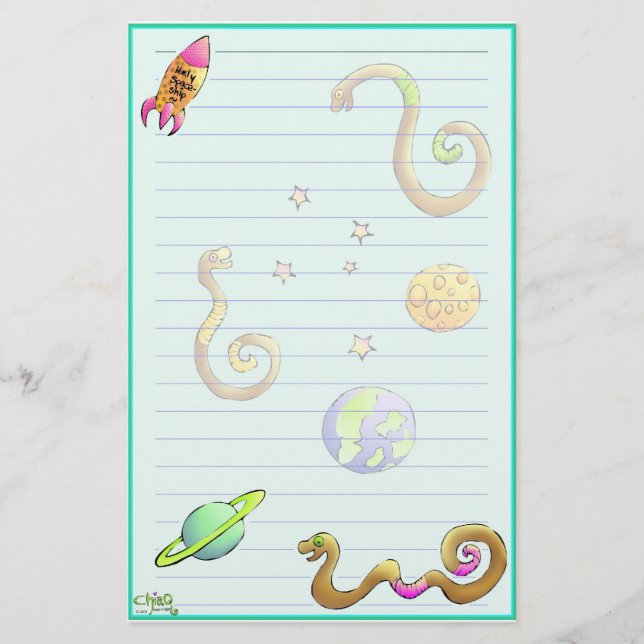 Space Woims Stationery~ Stationery (Front)