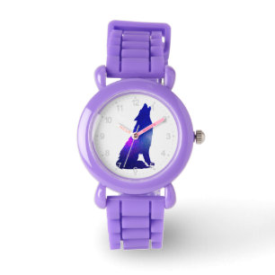 Space Wolf howling - Choose background colour Watch