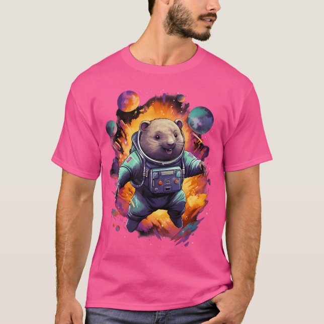 Space Wombat Astronaut T-Shirt (Front)