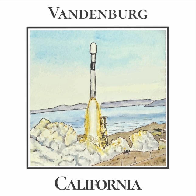 Space X Rocket Launch, Vandenburg, California (Front)