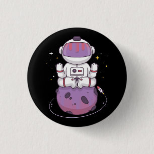 Space Yoga 3 Cm Round Badge