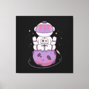 Space Yoga Canvas Print