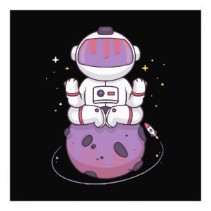 Space Yoga Photo Print