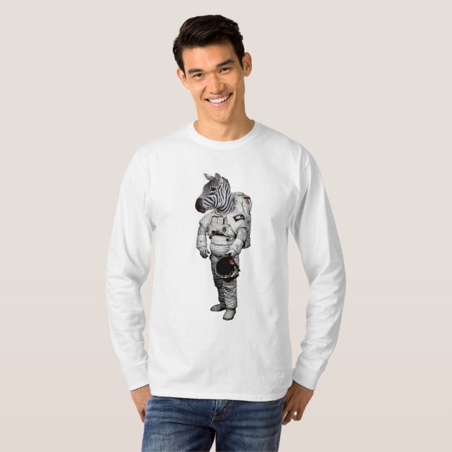 Space Zebra Long Sleeve T-Shirt (Front Full)