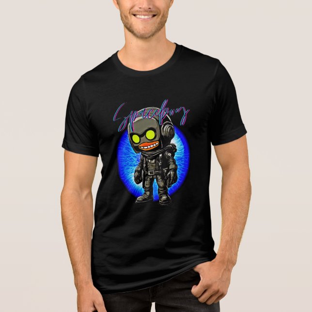 Spaceboy Vibes: Elevate Your Look and Mood Tri-Blend Shirt (Front)