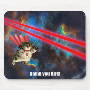 Spacecat Evading Phasers Mouse Mat