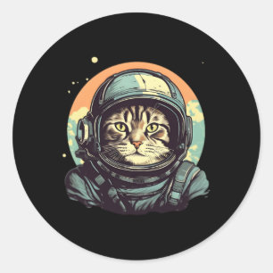Spacecat Explorer Cat Astronaut Classic Round Sticker
