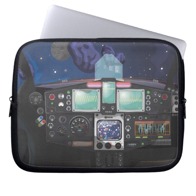 Spacecraft Console Laptop Sleeve (Front)