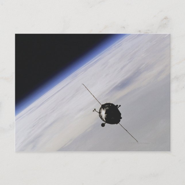 Spacecraft in outer space postcard (Front)
