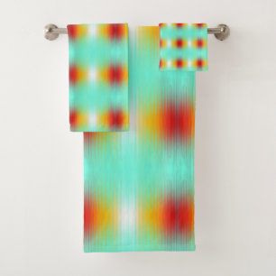 Spacecraft Reentry Plasma Field Colours Abstract  Bath Towel Set