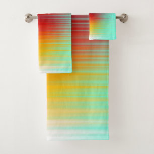 Spacecraft Reentry Plasma Field Colours Abstract  Bath Towel Set