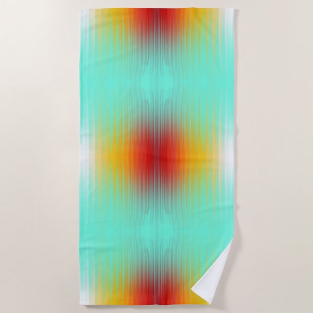 Spacecraft Reentry Plasma Field Colours Abstract  Beach Towel (Front)