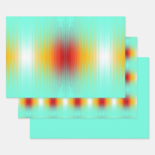 Spacecraft Reentry Plasma Field Colours Art Wrapping Paper Sheet (Set)