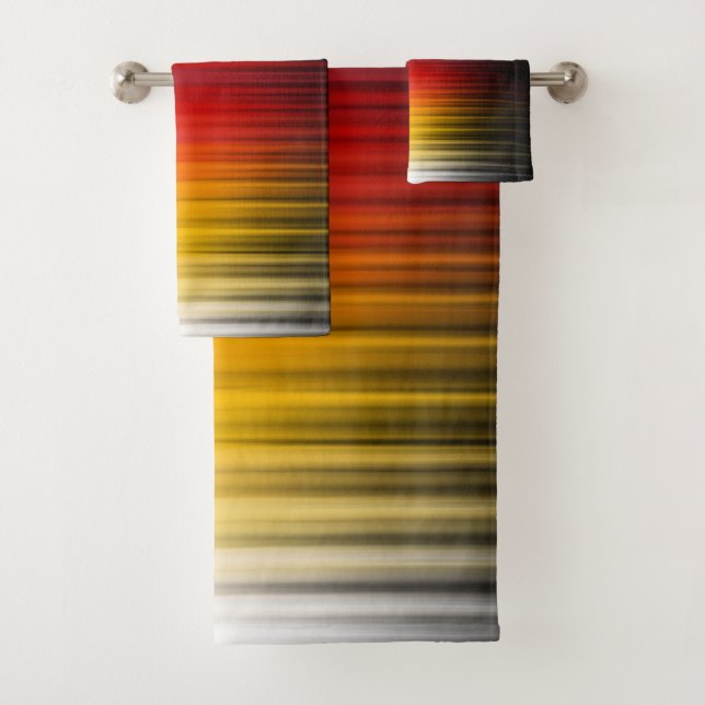 Spacecraft Reentry Plasma Field Colours Pattern Ar Bath Towel Set (Insitu)