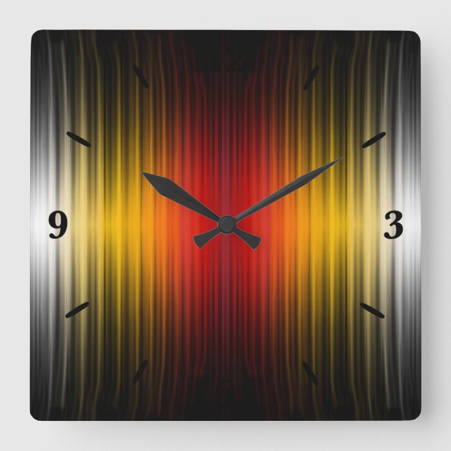 Spacecraft Reentry Plasma Field Colours Pattern Ar Square Wall Clock (Front)