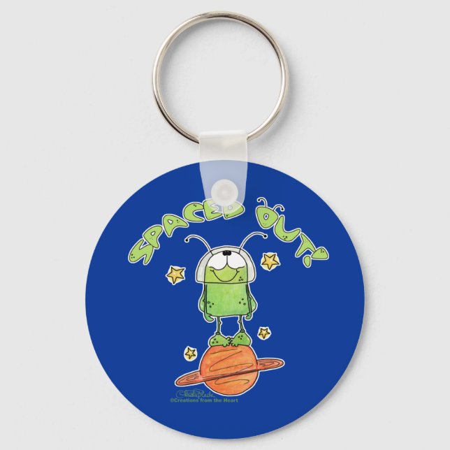 Spaced Out Alien Key Ring (Front)