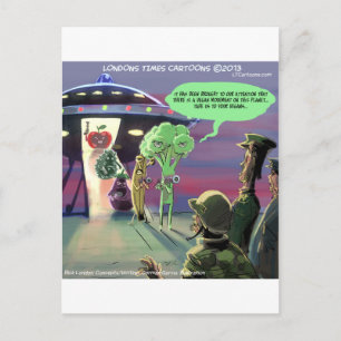 Spaced Out Vegan Funny Postcard