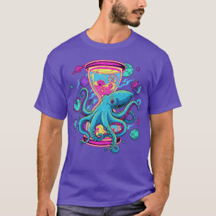 Spaceime Squid Cosmic Hourglass Odyssey vintage T-Shirt