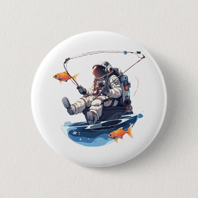spaceman 6 cm round badge (Front)