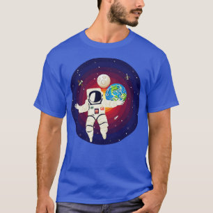 Spaceman and planet Earth T-Shirt