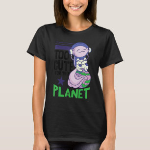 Spaceman Astronaut Space Axolotl T-Shirt