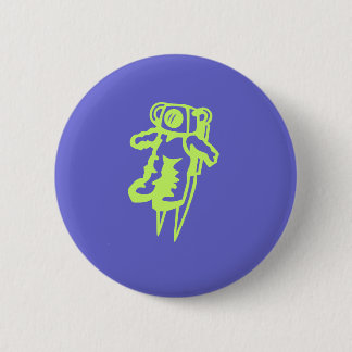 Spaceman button. 6 cm round badge