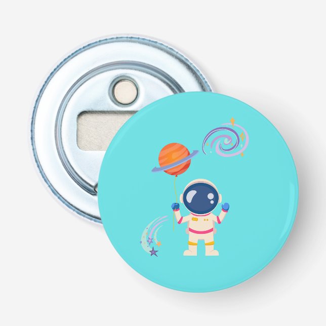 Spaceman cartoon adventures. bottle opener (Front)