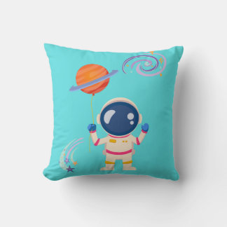 Spaceman cartoon adventures. cushion