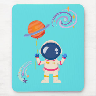 Spaceman cartoon adventures. mouse mat