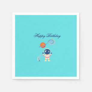 Spaceman cartoon adventures. napkin