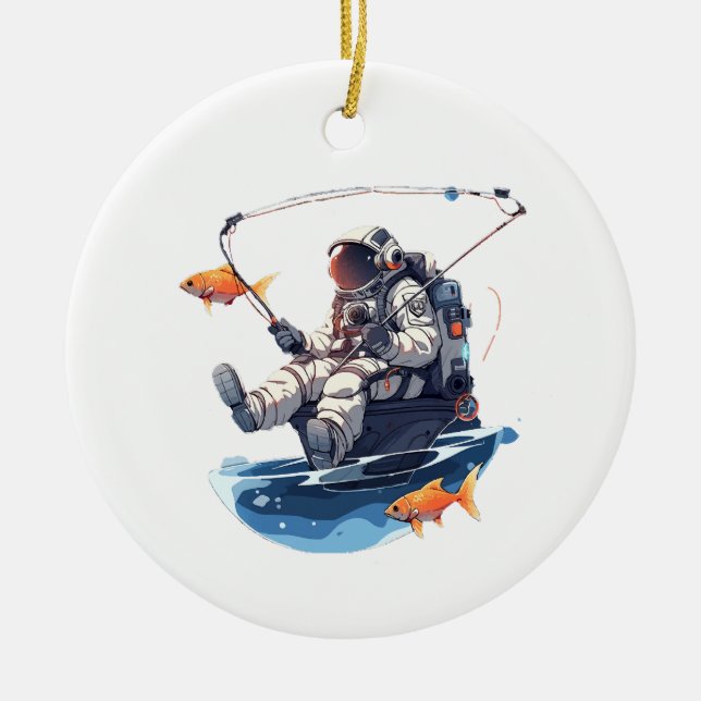 spaceman ceramic tree decoration (Front)