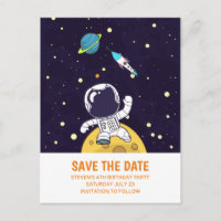 Spaceman Exploring Outer Space Save the Date