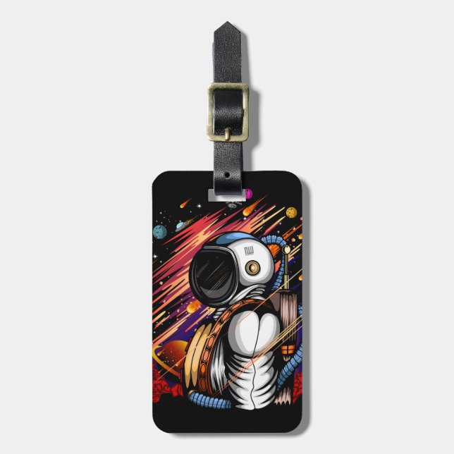 Spaceman Luggage Tag (Front Vertical)