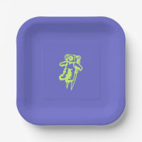 Spaceman Paper Plate
