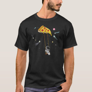 Spaceman Pizza Slice Fast Food Astronomy Solar T-Shirt