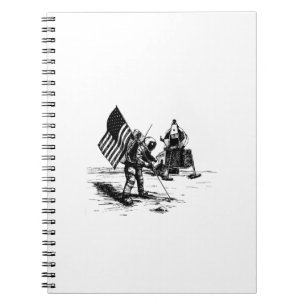 Spaceman Planting American Flag on the Moon Notebook