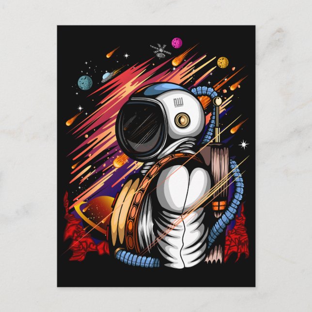 Spaceman Postcard (Front)
