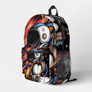 Spaceman Printed Backpack