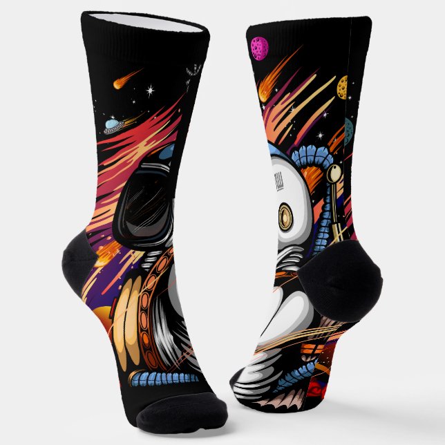 Spaceman Socks (Angled)