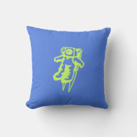 Spaceman Throw Pillow